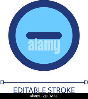 Remove button pixel perfect RGB color ui icon Stock Vector