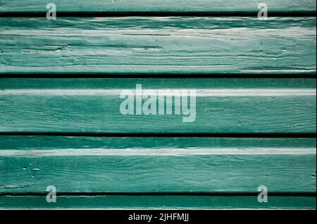 Old green painted wood plank background surface Stock Photo