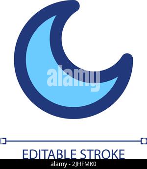 Night mode pixel perfect RGB color ui icon Stock Vector