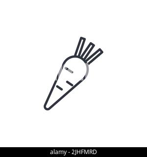 Carrot line icon illustration vector Stock Vector