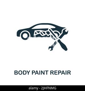 Body Paint Repair icon. Monochrome simple line Car Service icon for templates, web design and infographics Stock Vector