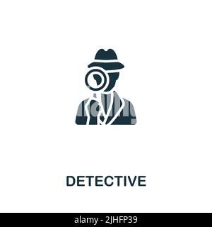 Detective icon. Monochrome simple line Crime icon for templates, web ...