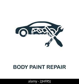 Body Paint Repair icon line. Simple element car service symbol for templates, web design and infographics. Stock Vector