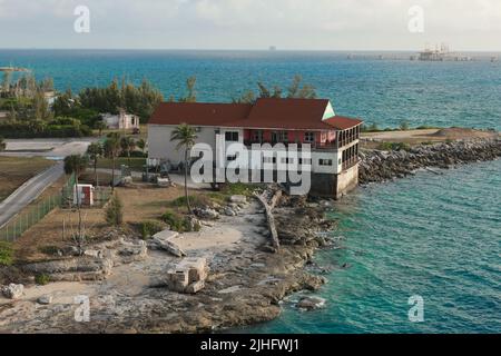 Aerial view of Freeport Port Lucaya on Grand Bahama Island Stock Photo