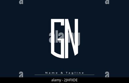 Alphabet letters Initials Monogram logo GN , NG Stock Vector