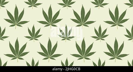 Seamless marijuana background with geometric leaves pattern Stock Vector