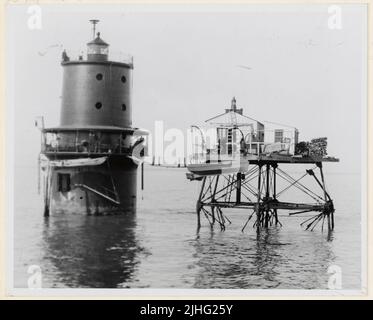 Virginia - Thimble Shoal. Thimble Shoal Light Station, Virginia. Stock Photo