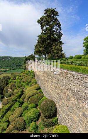 Vezac, Dorforgne, France - May 2, 2022: Marquyssac gardens near Beynac along Dordogne river in Perdigord region in France Stock Photo
