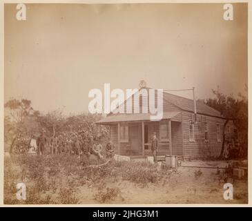 Florida - Mosquito Inlet. Mosquito Inlet Light Station, Florida. Office and Superintendent's Quarters. Stock Photo