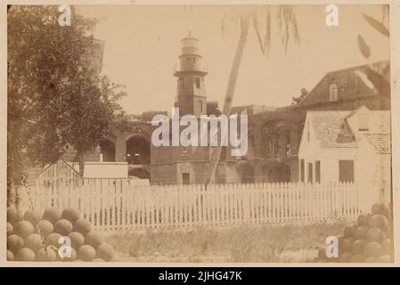 Florida - Dry Tortugas. Dry Tortugas Harbor Lighthouse, Florida. Fort Jefferson, FL. Stock Photo