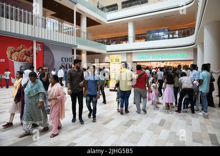 Lulu Hypermarket of Lulu Mall in Lucknow, Uttar Pradesh, India. Stock Photo