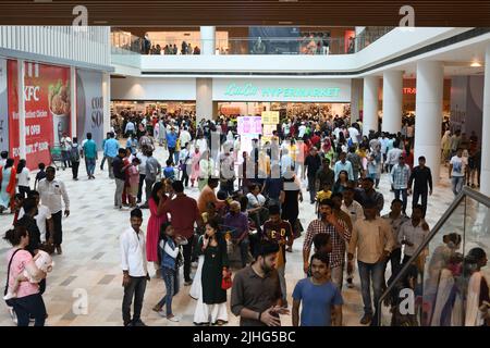 Lulu Hypermarket of Lulu Mall in Lucknow, Uttar Pradesh, India. Stock Photo