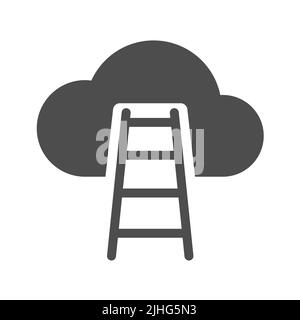 career ladder to sky vector icon Stock Vector