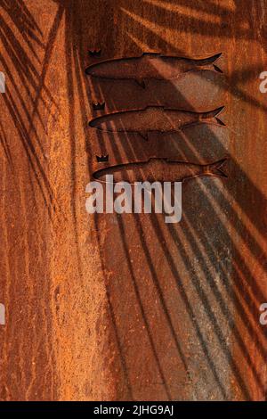 Grunge rusted metal texture. Rusty corrosion and oxidized background Stock Photo