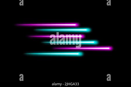 dynamic lines neon effect, Sci-Fi Futuristic Abstract Gradient Blue Purple Pink Neon Glowing light effect Shape Tubes. Logo design template. Vector Stock Vector