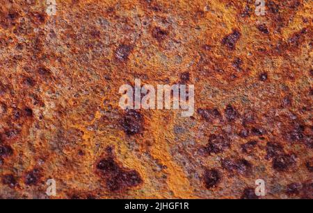 The rough texture of the rusty metal surface Stock Photo
