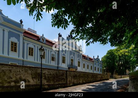 The Rococo chateau Peruc is one of the most valuable in Bohemia. The castle is located northwest of Prague near Louny Stock Photo