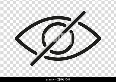Password hidding icon. Icon for data privacy and sensitive content mark. Outline vector illustration isolated in transparent background Stock Vector