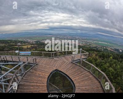 View of the Lookout Tower in Bojnice, Slovakia Stock Photo