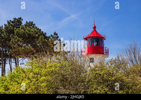 The lighthouse Gellen on the island Hiddensee, Germany. Stock Photo