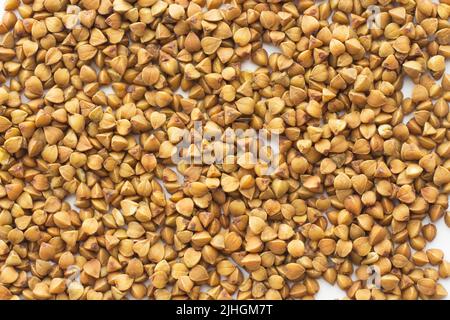 grains of buckwheat. background Stock Photo