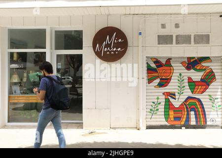 Russafa, Valencia's trendy neighbourhood and cultural and artistic hub, with a unique and alternative vibe, in Spain, Europe Stock Photo