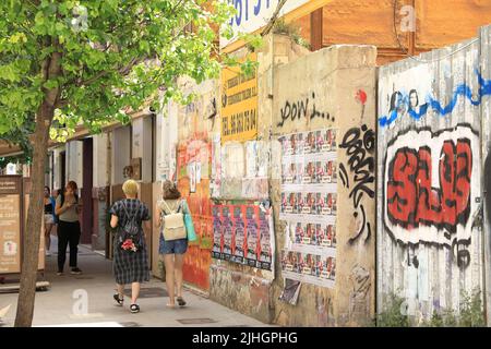 Russafa, Valencia's trendy neighbourhood and cultural and artistic hub, with a unique and alternative vibe, in Spain, Europe Stock Photo