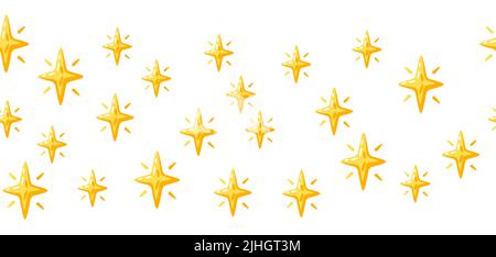 Seamless pattern with stars. Cartoon cute image of night. Stock Vector