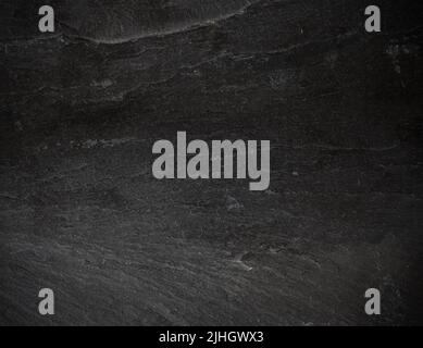 Black empty slate board with vignette for texture or background. Stock Photo