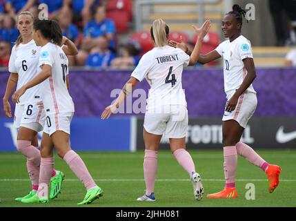 July 1, 2022, Rome, France: Marion Torrent of France, My Le Thi Diem of  Vietnam (left) during the International Women's Friendly football match  between France and Vietnam on July 1, 2022 at