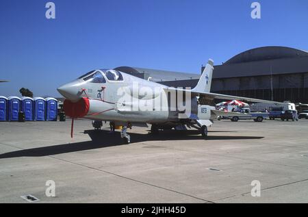 Vought F-8 Crusader on display at the NAS Miramar Air Show in San Diego, California Stock Photo