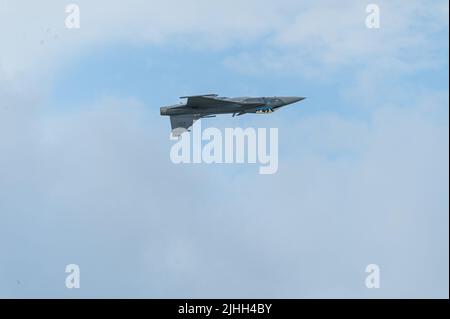 Gothenborg, Sweden - August 29 2009: SAAB JAS39A Gripen at Gothenburg Aero Show. Stock Photo