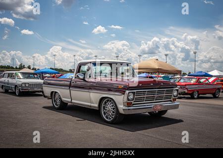 Lebanon, TN - May 14, 2022: 1969 Ford F100 Ranger Pickup Truck  at a local car show. Stock Photo