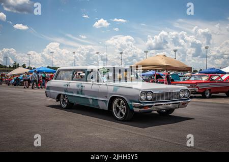 Lebanon, TN - May 14, 2022: Customized 1964 Chevrolet Biscayne Station Wagon  at a local car show. Stock Photo