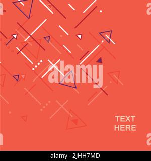 Abstract art modern design. Simple connect geometry shapes with connect dots and lines and triangles. Vector abstract background Stock Vector