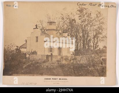 OH - Cedar Point. Cedar Point Beacon, Ohio. On east side of entrance to Sandusky Bay, Ohio. Stock Photo