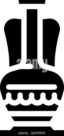 amphora container glyph icon vector illustration Stock Vector Image ...