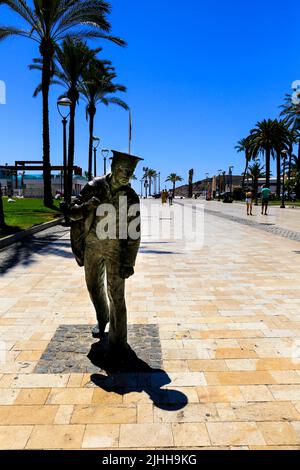 Cartagena, Murcia, Spain- July 17, 2022: Monument to the Replacement Sailor on the street in Cartagena Stock Photo