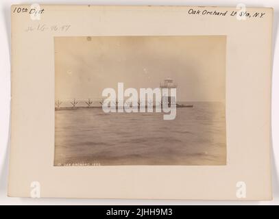 NY - Oak Orchard. Oak Orchard Light Station, New York. Stock Photo