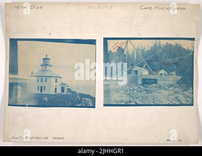 AK - Cape Hinchinbrook. Cape Hinchinbrook Light Station, Alaska. Stock Photo