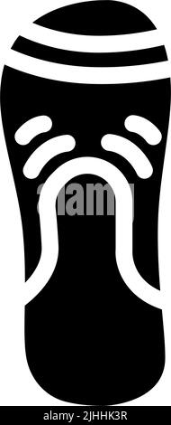 elegant slippers glyph icon vector illustration Stock Vector