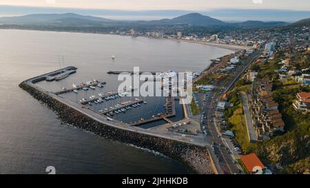 Aerial view of the Port of Piriápolis, Uruguay Stock Photo