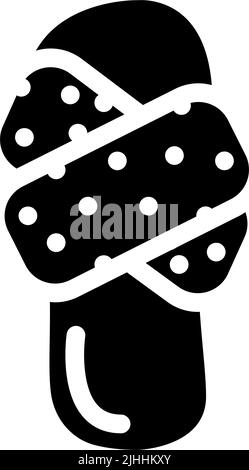 sauna slippers glyph icon vector illustration Stock Vector