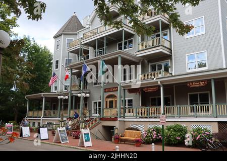 St. Elmo condos at Chautauqua Institution, Chautauqua,  NY, June 2022 Stock Photo