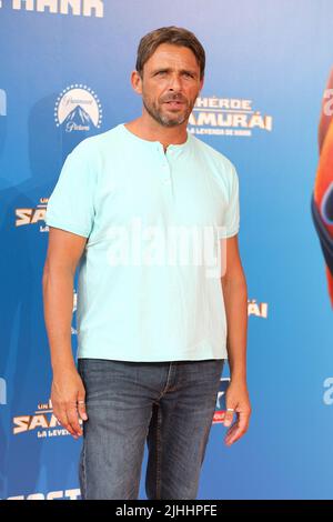 Madrid, Spain. 18th July, 2022. Luis Mottola attends the 'Un Heroe Samurai: La Leyenda de Hank' Madrid premiere at the Kinepolis Cinema in Madrid. (Photo by Atilano Garcia/SOPA Images/Sipa USA) Credit: Sipa USA/Alamy Live News Stock Photo