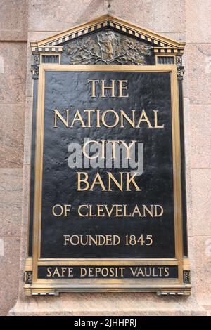Marble Room restaurant at the old National City Bank building in Cleveland, June 2022 Stock Photo