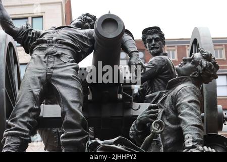 Soldiers and Sailors Monument on Public Square in Cleveland, June 2022 Stock Photo