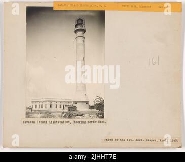 Misc - Navassa Island. Navassa Island Light Station, West Indies. Looking northwest. Stock Photo