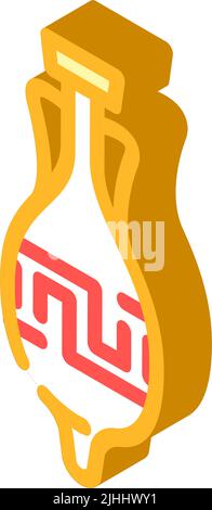 wine amphora isometric icon vector illustration Stock Vector Image ...