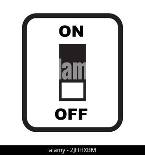 Electric switch icon vector. Power off linear style sign toggle switch off position for graphic design, logo, web site, social media, mobile app, ui Stock Vector